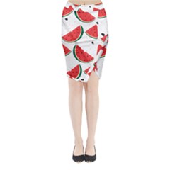 Watermelon Seamless Pattern Midi Wrap Pencil Skirt by Jancukart