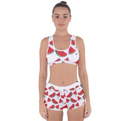 Watermelon Seamless Pattern Racerback Boyleg Bikini Set