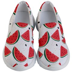 Watermelon Seamless Pattern Kids Lightweight Slip Ons by Jancukart