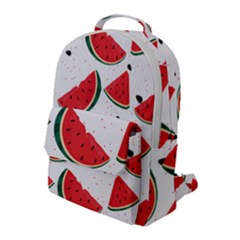 Watermelon Seamless Pattern Flap Pocket Backpack (large)