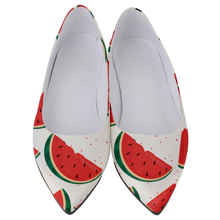 Watermelon Seamless Pattern Women s Low Heels