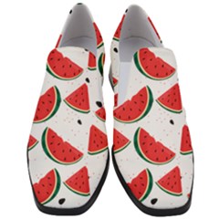 Watermelon Seamless Pattern Women Slip On Heel Loafers