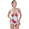 Watermelon Seamless Pattern Side Cut Out Swimsuit View1