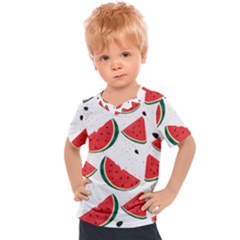 Watermelon Seamless Pattern Kids  Sports Tee