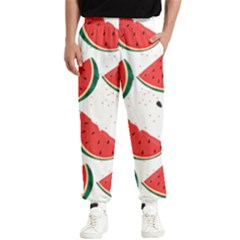 Watermelon Seamless Pattern Men s Elastic Waist Pants