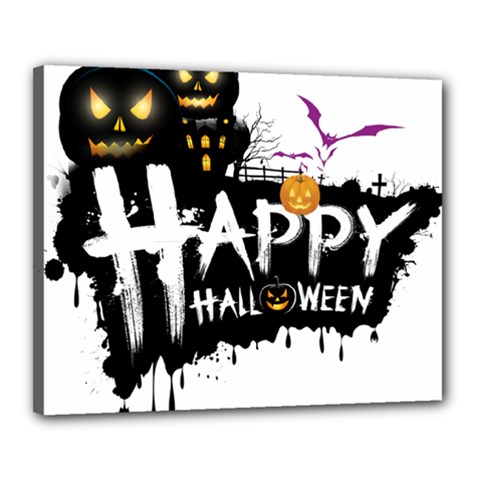 Happy Halloween Canvas 20  X 16  (stretched)