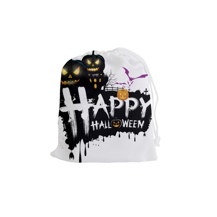 Happy Halloween Drawstring Pouch (Medium)