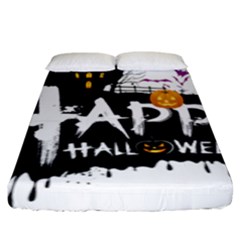 Happy Halloween Fitted Sheet (king Size)