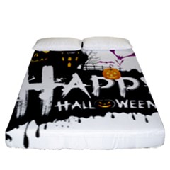 Happy Halloween Fitted Sheet (california King Size)