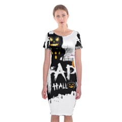 Happy Halloween Classic Short Sleeve Midi Dress