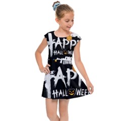 Happy Halloween Kids  Cap Sleeve Dress