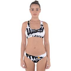 Happy Halloween Cross Back Hipster Bikini Set