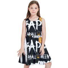 Happy Halloween Kids  Skater Dress by Jancukart