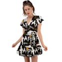 Happy Halloween Flutter Sleeve Wrap Dress View1