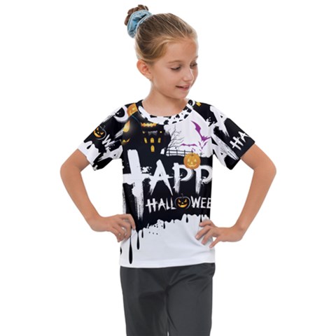 Happy Halloween Kids  Mesh Piece Tee by Jancukart