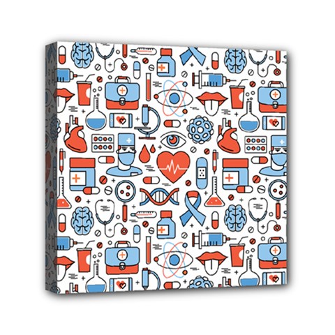 Medical Icons Square Seamless Pattern Mini Canvas 6  X 6  (stretched)