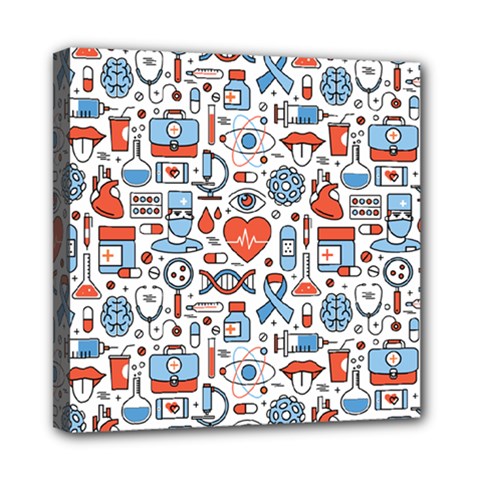 Medical Icons Square Seamless Pattern Mini Canvas 8  X 8  (stretched)