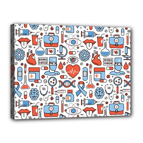 Medical Icons Square Seamless Pattern Canvas 16  X 12  (stretched)