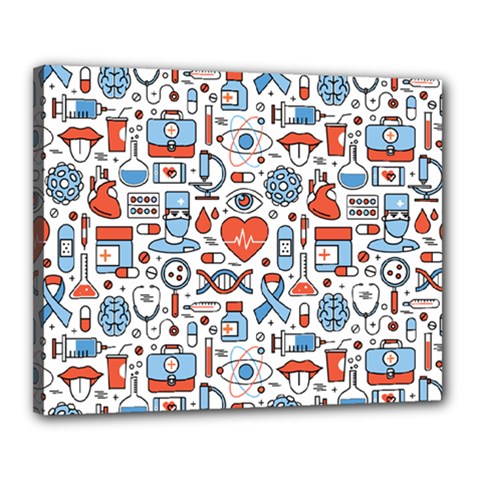 Medical Icons Square Seamless Pattern Canvas 20  X 16  (stretched)