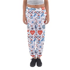 Medical Icons Square Seamless Pattern Women s Jogger Sweatpants