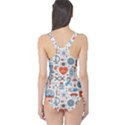 Medical Icons Square Seamless Pattern One Piece Swimsuit View2