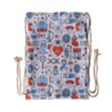 Medical Icons Square Seamless Pattern Drawstring Bag (Small) View1