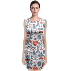 Medical Icons Square Seamless Pattern Classic Sleeveless Midi Dress by Jancukart