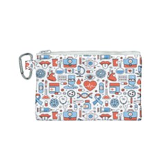 Medical Icons Square Seamless Pattern Canvas Cosmetic Bag (small) by Jancukart