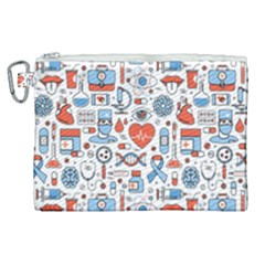 Medical Icons Square Seamless Pattern Canvas Cosmetic Bag (xl) by Jancukart