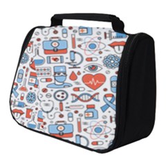 Medical Icons Square Seamless Pattern Full Print Travel Pouch (small) by Jancukart