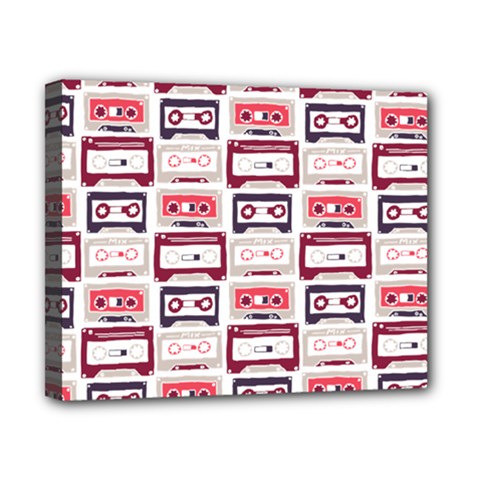 Cassettes Seamless Pattern Canvas 10  X 8  (stretched)