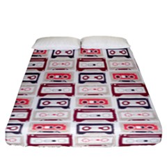 Cassettes Seamless Pattern Fitted Sheet (california King Size)