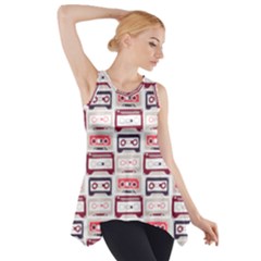 Cassettes Seamless Pattern Side Drop Tank Tunic