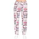 Cassettes Seamless Pattern Women velvet Drawstring Pants View1