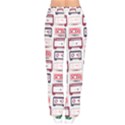 Cassettes Seamless Pattern Women velvet Drawstring Pants View2