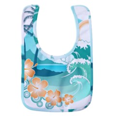 Paradise Heaven Holiday Beach Orange Ocean Baby Bib