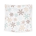 Christmas Background With Snowflake And Star Seamless Pattern Square Tapestry (Small) View1