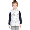 Christmas Background With Snowflake And Star Seamless Pattern Kids  Hooded Puffer Vest View1