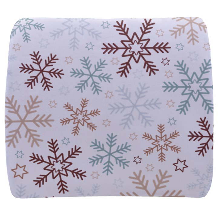 Christmas Background With Snowflake And Star Seamless Pattern Back Support Cushion