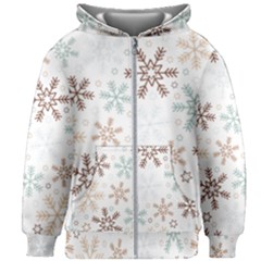 Christmas Background With Snowflake And Star Seamless Pattern Kids  Zipper Hoodie Without Drawstring