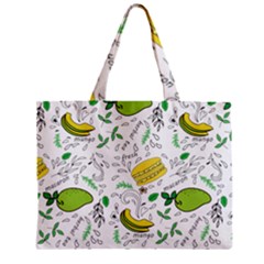 Hamburger With Fruits Seamless Pattern Zipper Mini Tote Bag