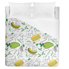 Hamburger With Fruits Seamless Pattern Duvet Cover (queen Size)