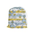 Cartoon Whale Seamless Background Drawstring Pouch (Large) View1