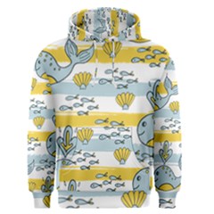 Cartoon Whale Seamless Background Men s Core Hoodie