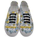 Cartoon Whale Seamless Background Men s Classic Low Top Sneakers View1