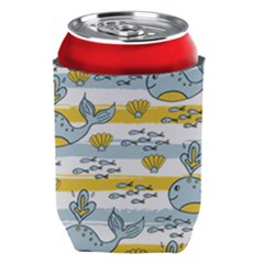 Cartoon Whale Seamless Background Can Holder by Jancukart