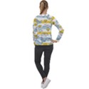 Cartoon Whale Seamless Background Women s Long Sleeve Raglan Tee View2