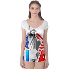 New York City Holiday United States Usa Boyleg Leotard 