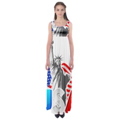 New York City Holiday United States Usa Empire Waist Maxi Dress by Jancukart