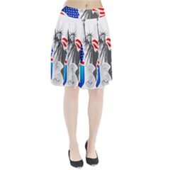 New York City Holiday United States Usa Pleated Skirt by Jancukart